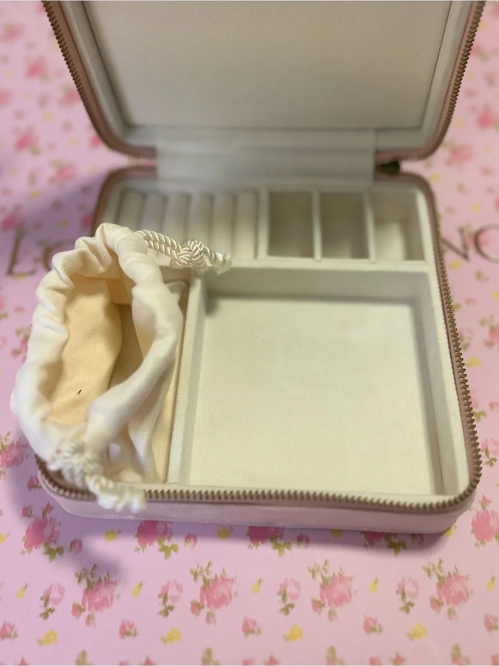 LoveShackFancy Velvet Embroidered Jewelry Box  NIB